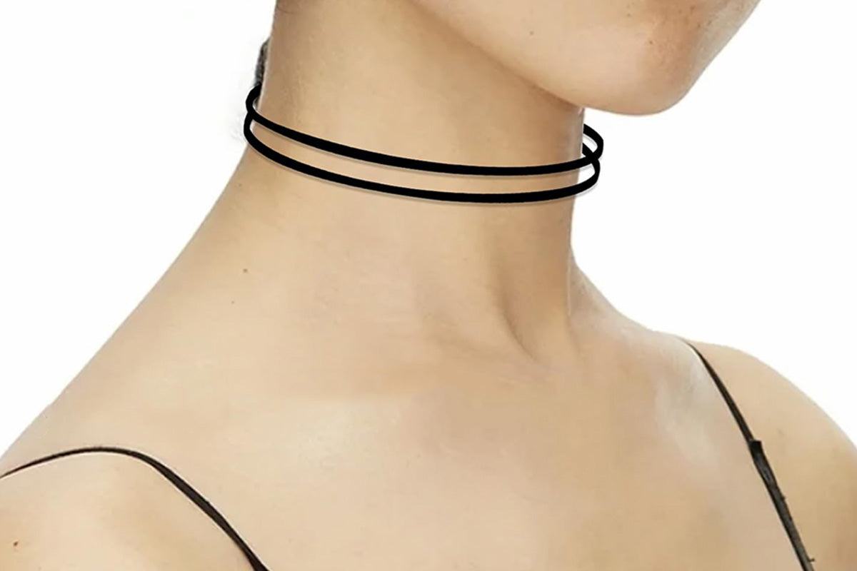 3Pcs Black Layered Necklace Set for Women Adjustable Jewelry Gift