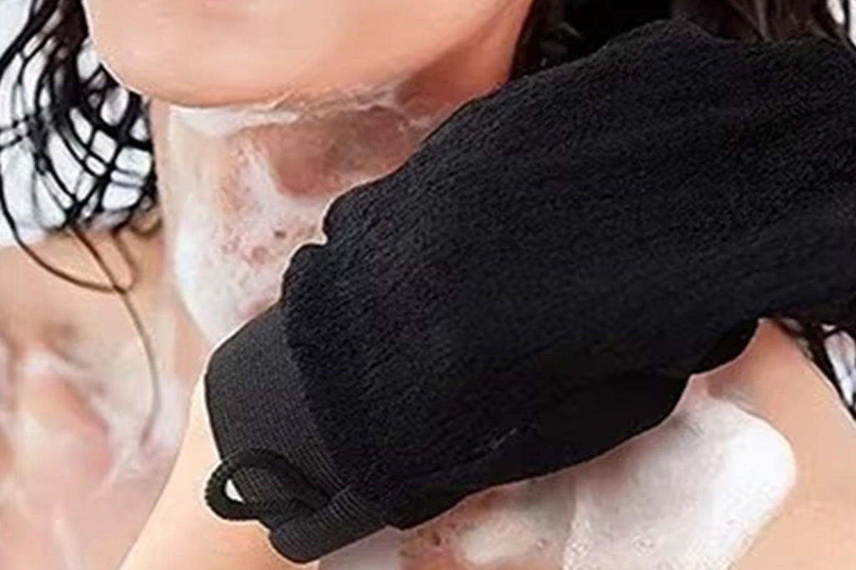 2Pcs 100% Viscose Exfoliating Gloves Moroccan Body Scrub Bath Wash Mitts