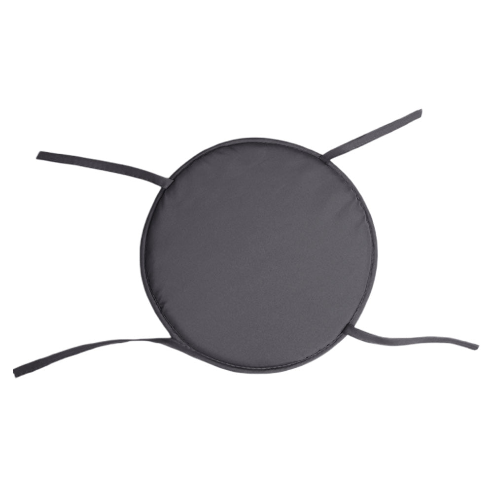 2Pcs Round Sponge Chair Cushions with Ties for Stools-Grey