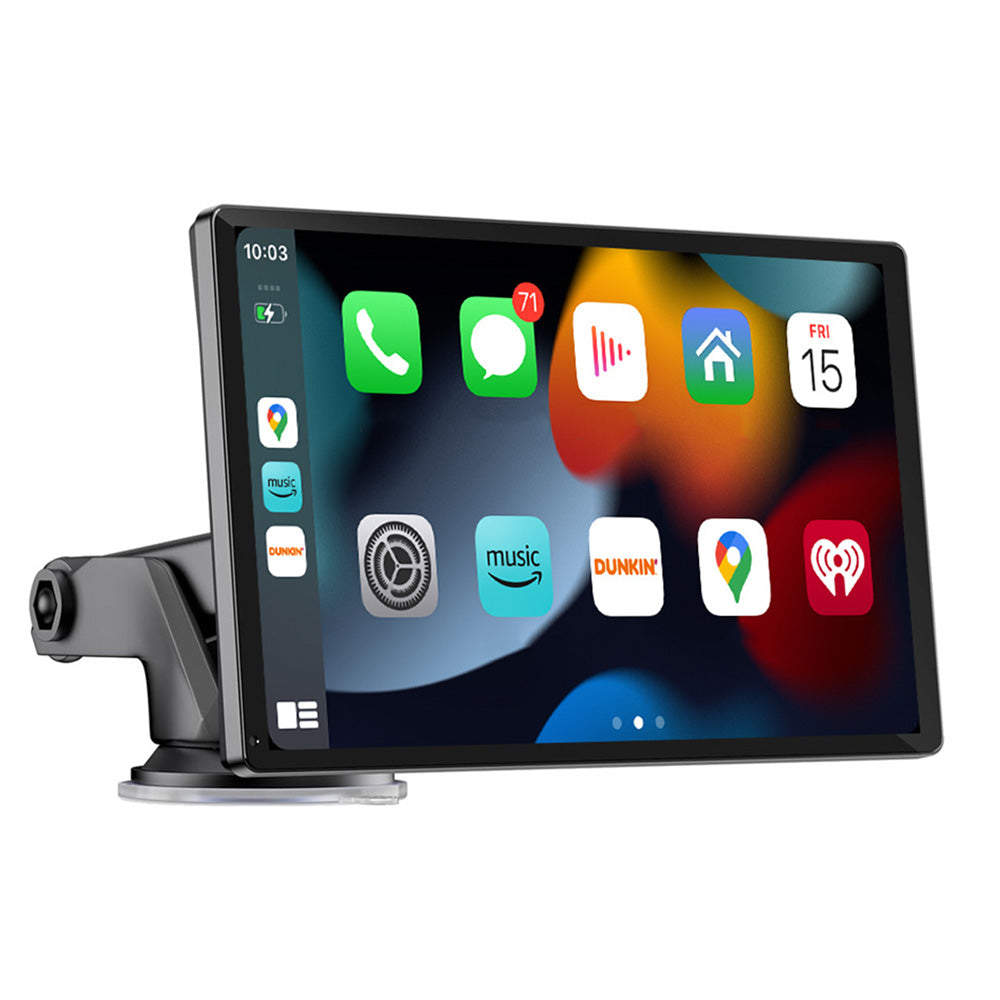 9 Inch CarPlay Screen for Car with 4K Dashcam Front Rear Camera 64GB TF Card