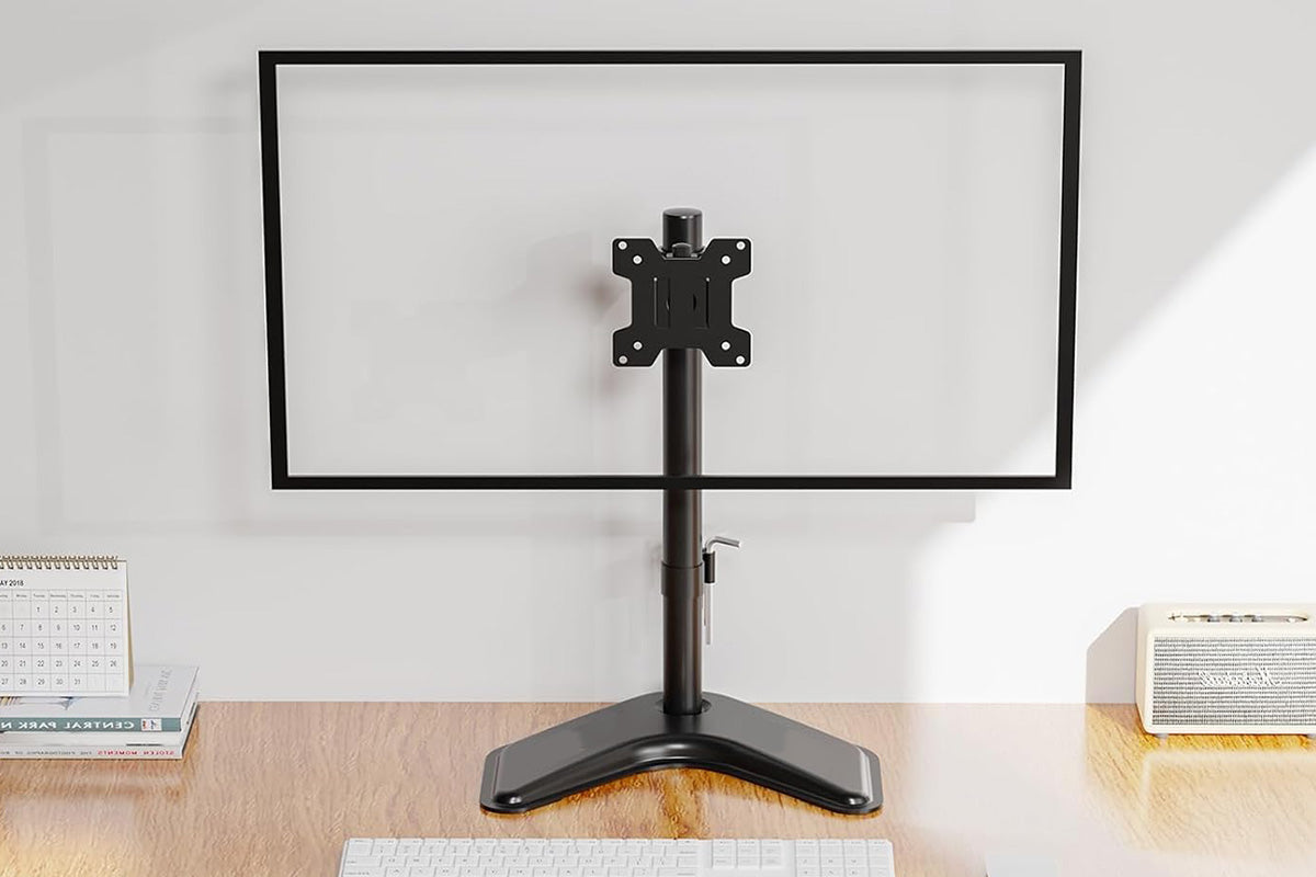 Monitor Stand Vertical Desktop Mount Freestanding Adjustable V-Base HD LED TV Screens