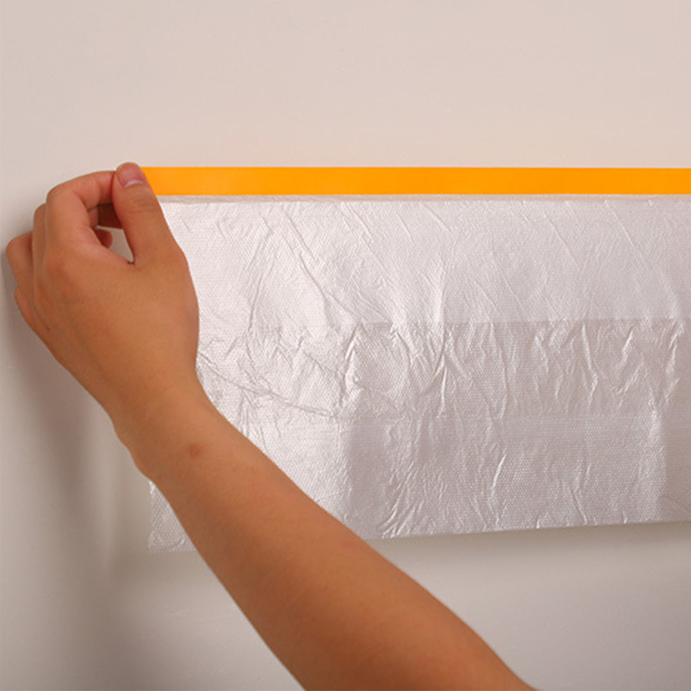 200m Painting Masking Film Sheet Pre-Taped Plastic Drop Paint Tape