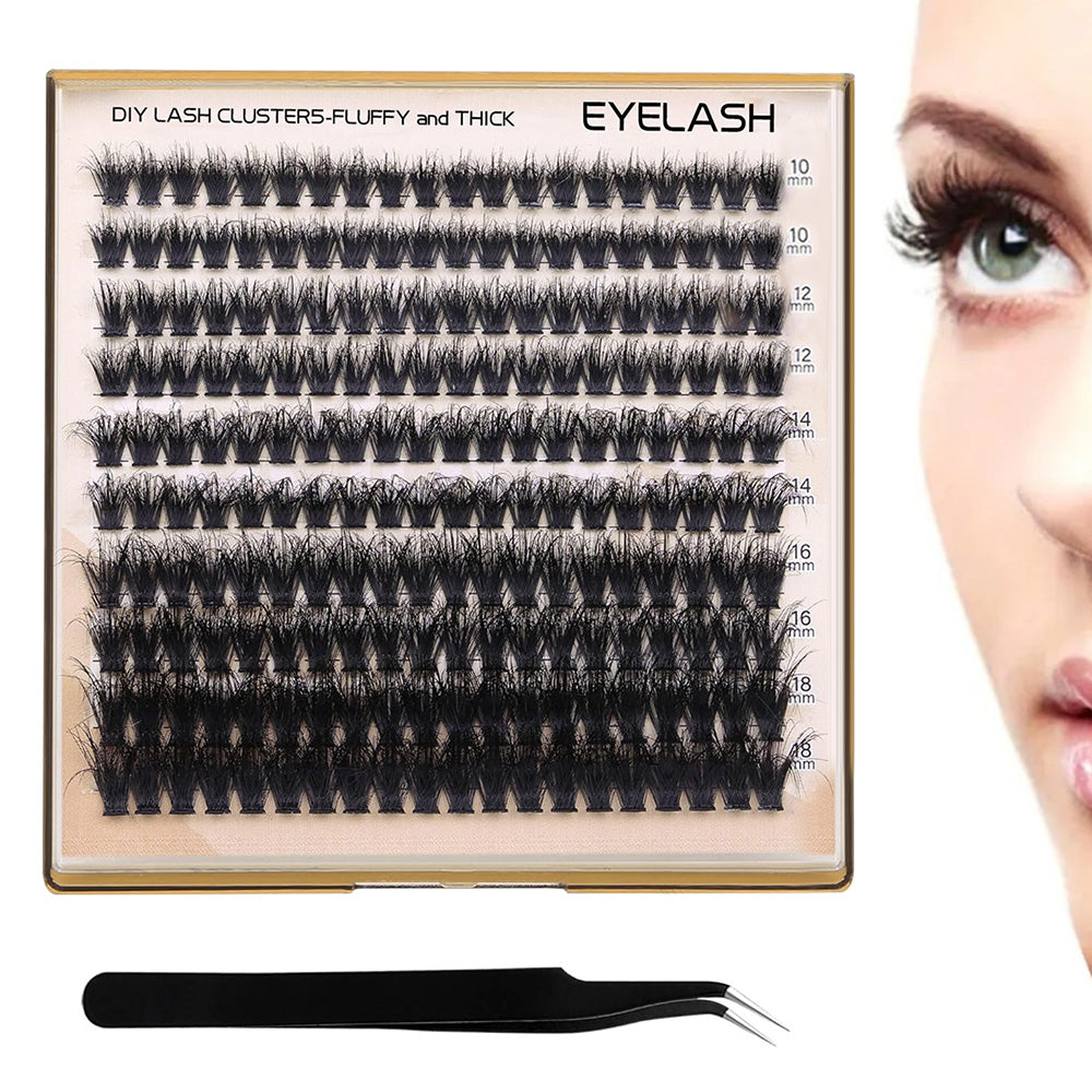 Lash Clusters with Spikes Wispy Cluster Eyelash Extensions Fluffy Eyelashes Clusters Set