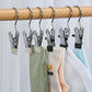 10Pcs Stainless Steel Metal Hanging Hook Clips for Closet