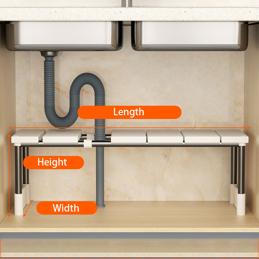 Detachable and Adjustable Under Sink Organizer-Single Tire