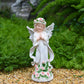 Solar Powered Angel Statue and Sculptures With LED Light