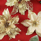 24Pcs Artificial Flowers Christmas Tree Decorations for Wreath Fireplace Stairs