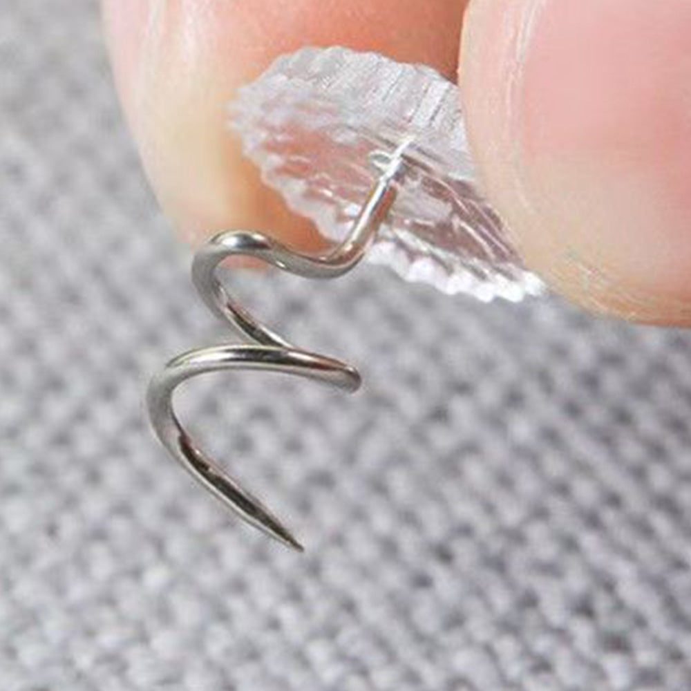 50 Pack Clear Spiral Pins for Bed Skirts Sofa Covers and Upholstery