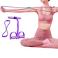 6 Tube Pedal Ankle Puller Fitness Exercise Rope with 8-Shape Resistance Band