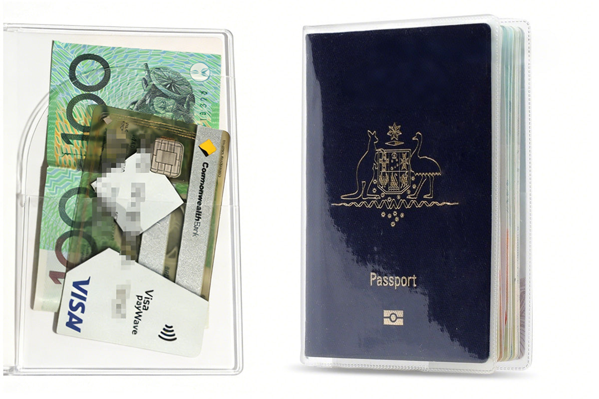 5 Pack Clear Passport Cover Protector Case with Card Slots