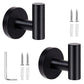 2Pcs Stainless Steel Wall Mounted Bathroom Towel Robe Hook