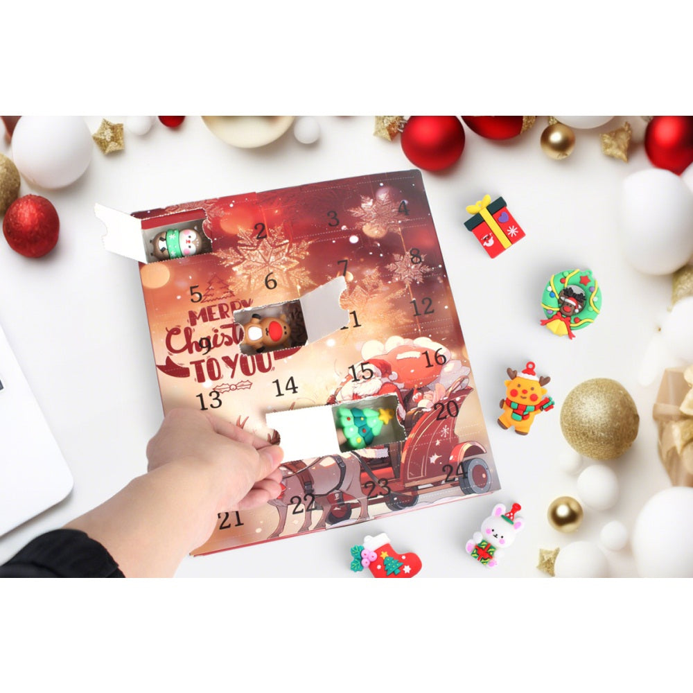 24 Day Christmas Advent Calendar Pendant Blind Box Countdown Set