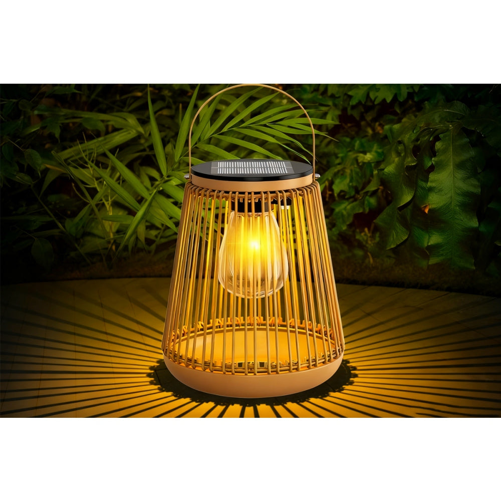 Solar Lanterns Outdoor Waterproof Hanging Hand-Woven Lanterns for Outside Garden Yard