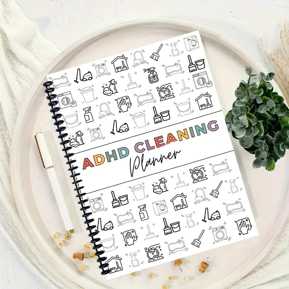 Cleaning Planner Schedule and Checklist Organizer Notebook Editable