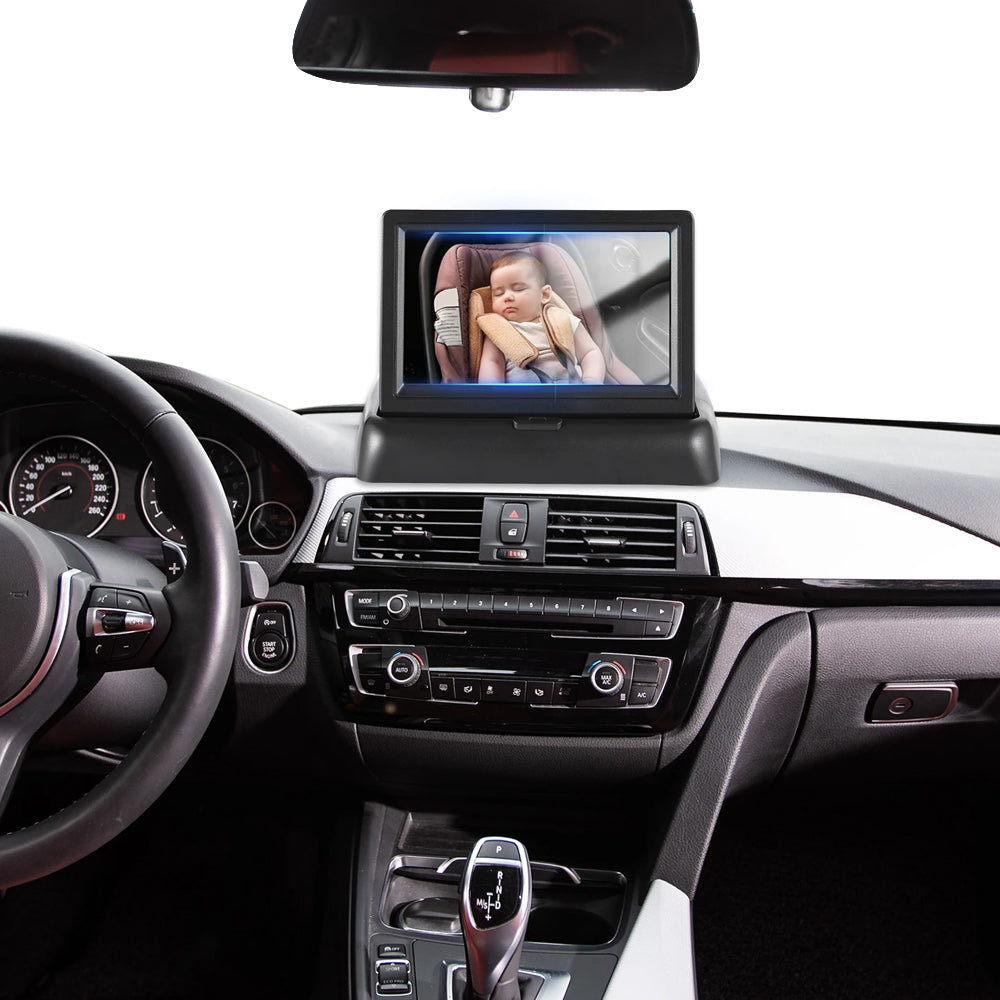 Kids Car Camera with 4.3 Inch Folding Monitor