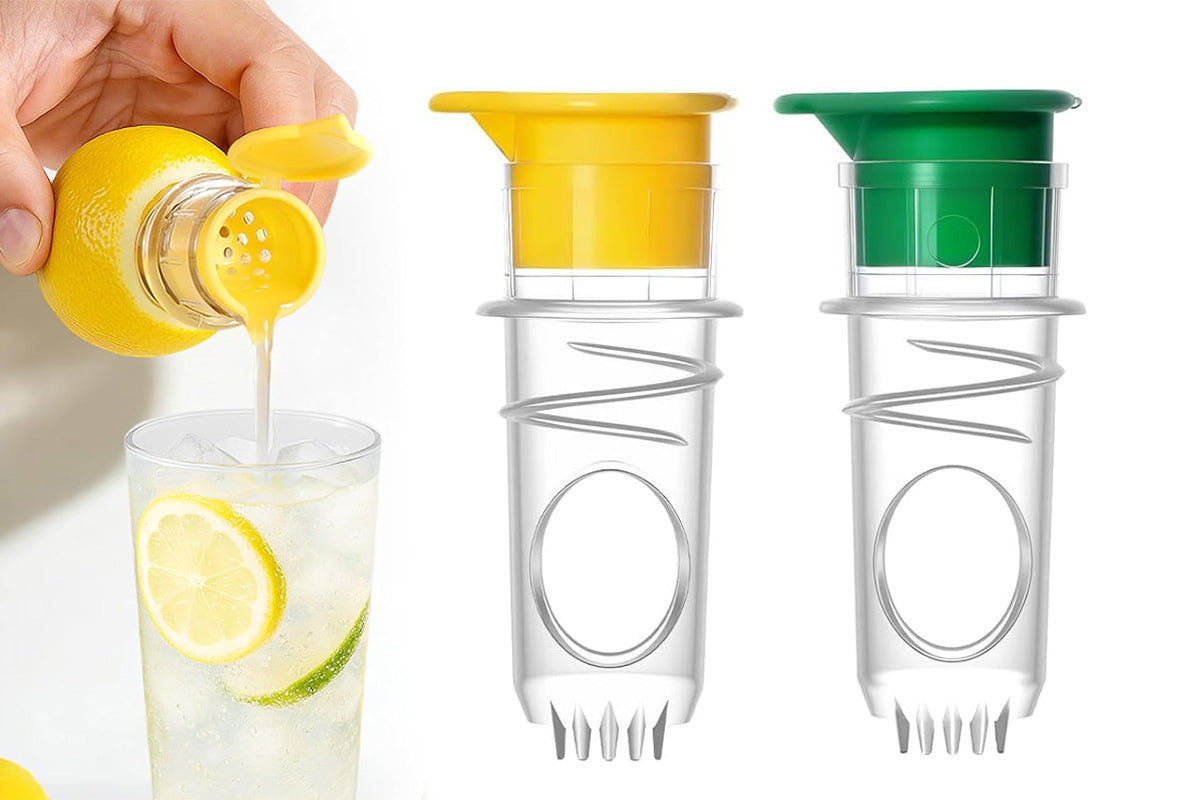 2Pcs Lemon Squeezer Screw Top Portable Citrus Juicer for Lemon Lime Orange