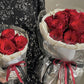Christmas Silver Gift Wrapping Paper Bouquet Wrap Mirror Film Wrapping Paper with 10pcs Acrylic stickers
