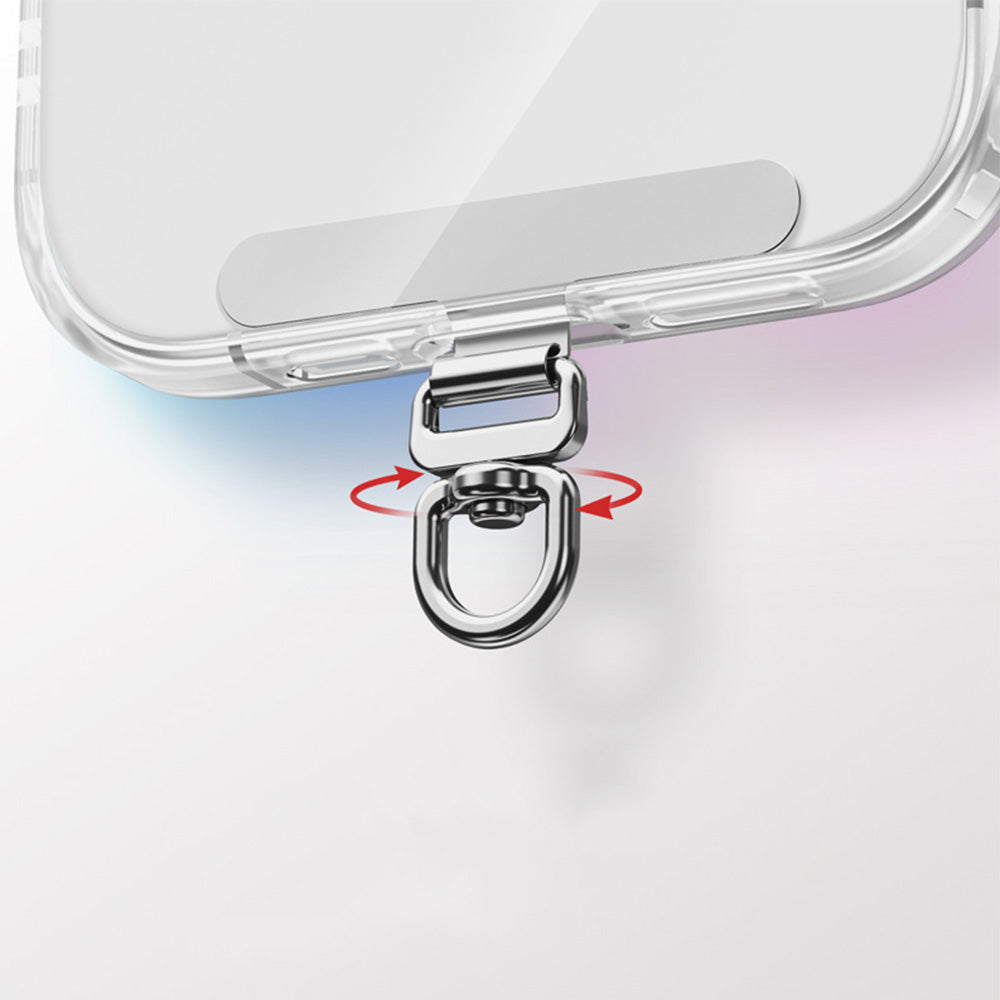 3 PCS Rotating Phone Tether Tab Stainless Steel Phone Strap Holder for most Phone Cases
