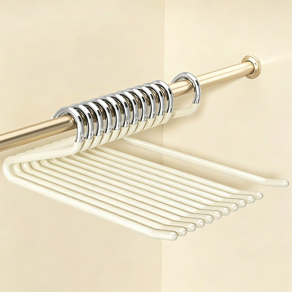 10 Pack Heavy-Duty Non-Slip Pant Hangers Metal Open-End Clothes Hanger for Jeans And Blankets