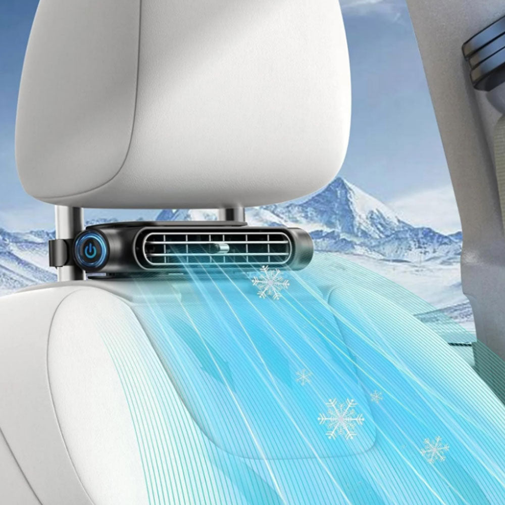 2Pcs Car Fan for Rear Seat Cooling Air Fan 3 Gear Speeds Portable USB Backseat Cooling Fan