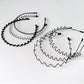 6Pcs Invisible Metal Headband Non Slip Hair Hoop for Women Men with Elastic Band