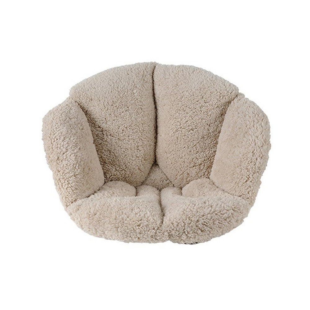Fleece Chair Seat Cushion Lumbar Back Support Cushion