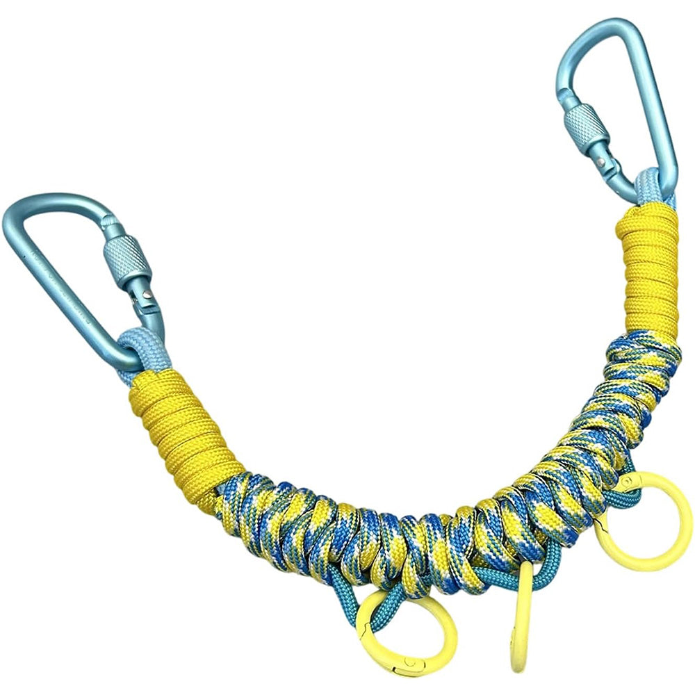3 PCS Handwoven Paracord Backpack Gear Hanger Chains with Carabiners