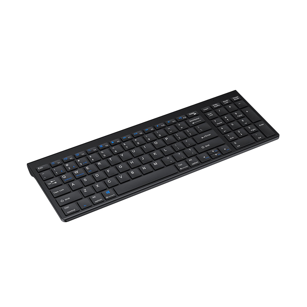 2.4G Ultra-Thin Rechargeable Bluetooth Wireless Keyboard Compatible with Multi-Device