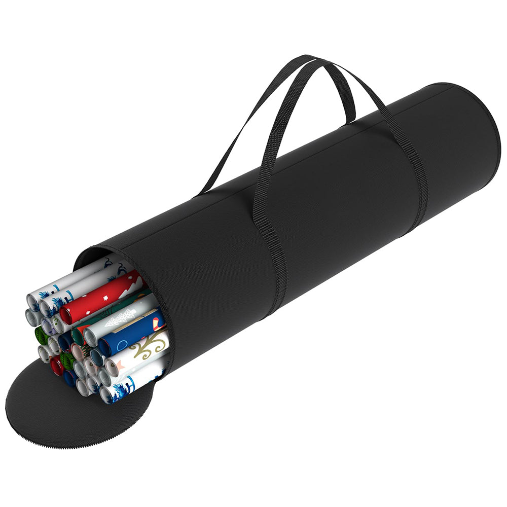 2Pcs Cylinder Wrapping Storage Bag for Christmas Wrapping Paper Tidy Bag