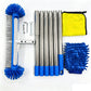 Swimming Pool Brush Head with Round Ends Heavy Duty Aluminum Back Head for Cleaning Walls Tiles Floors