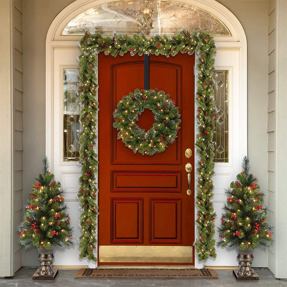 Adjustable Over The Door Wreath Hook Hanger for Christmas Wreath Decoration
