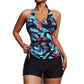 Tank & Short Swimwear Set -Blue