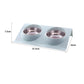 2Pcs Raised Dog Cat Bowls Double Pet Feeder