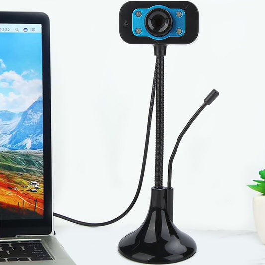 480P HD Webcam USB Portable Long Pole Camera with Mic for Laptop Desktop PC