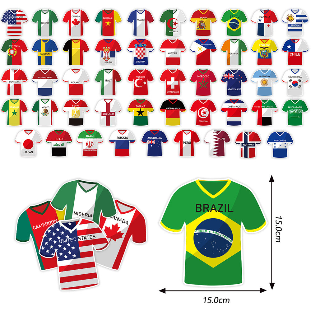 Soccer Jersey Bunting Flags – 49 Country Designs Football Party Decoration