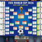2026 Soccer World Cup Schedule Poster 2026 FIFA World Cup Fixtures Chart Wall Decor for Soccer Fans
