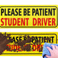 3Pcs Student Driver Car Signs Please Be Patient Bumper Sticker Decal for New Drivers