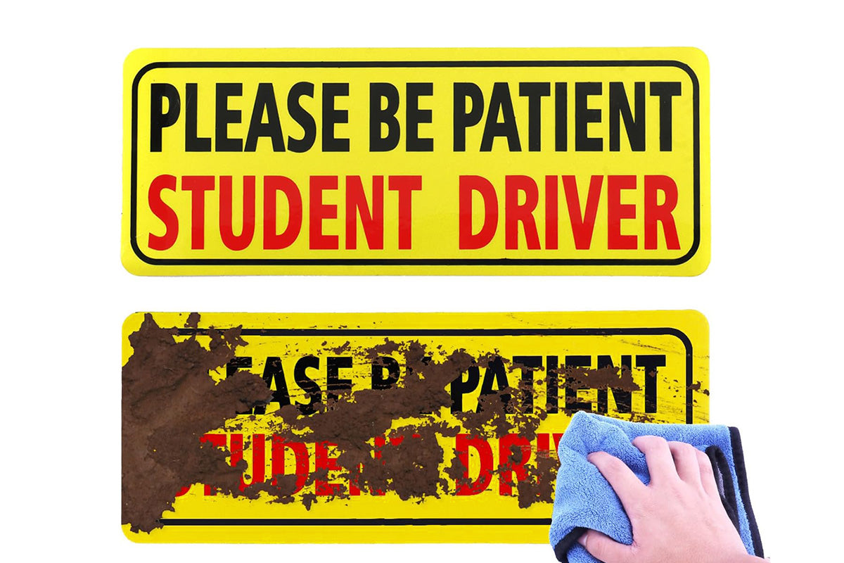 3Pcs Student Driver Car Signs Please Be Patient Bumper Sticker Decal for New Drivers
