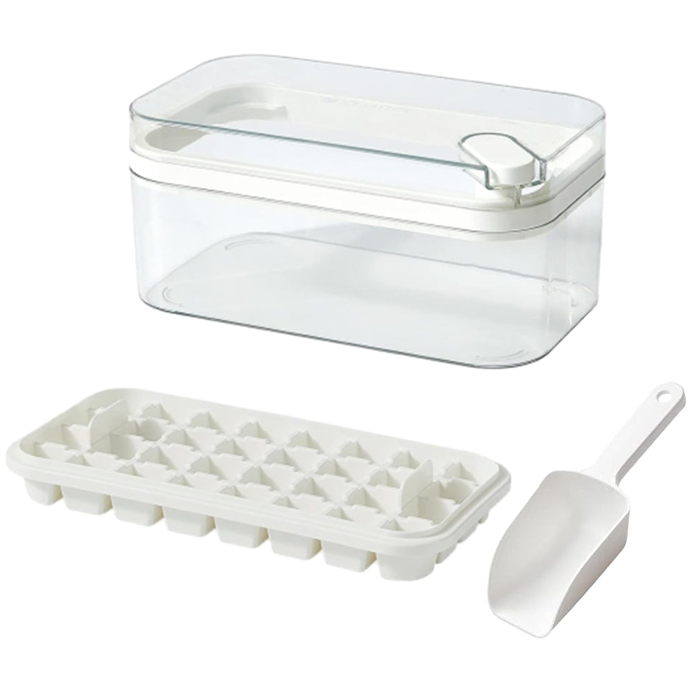 Ice Cube Tray with Lid and Bin for Freezer 64Pcs Ice Cube Mold