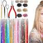 18 Colors Rainbow Hair Extensions Braiding Kit Styling Set