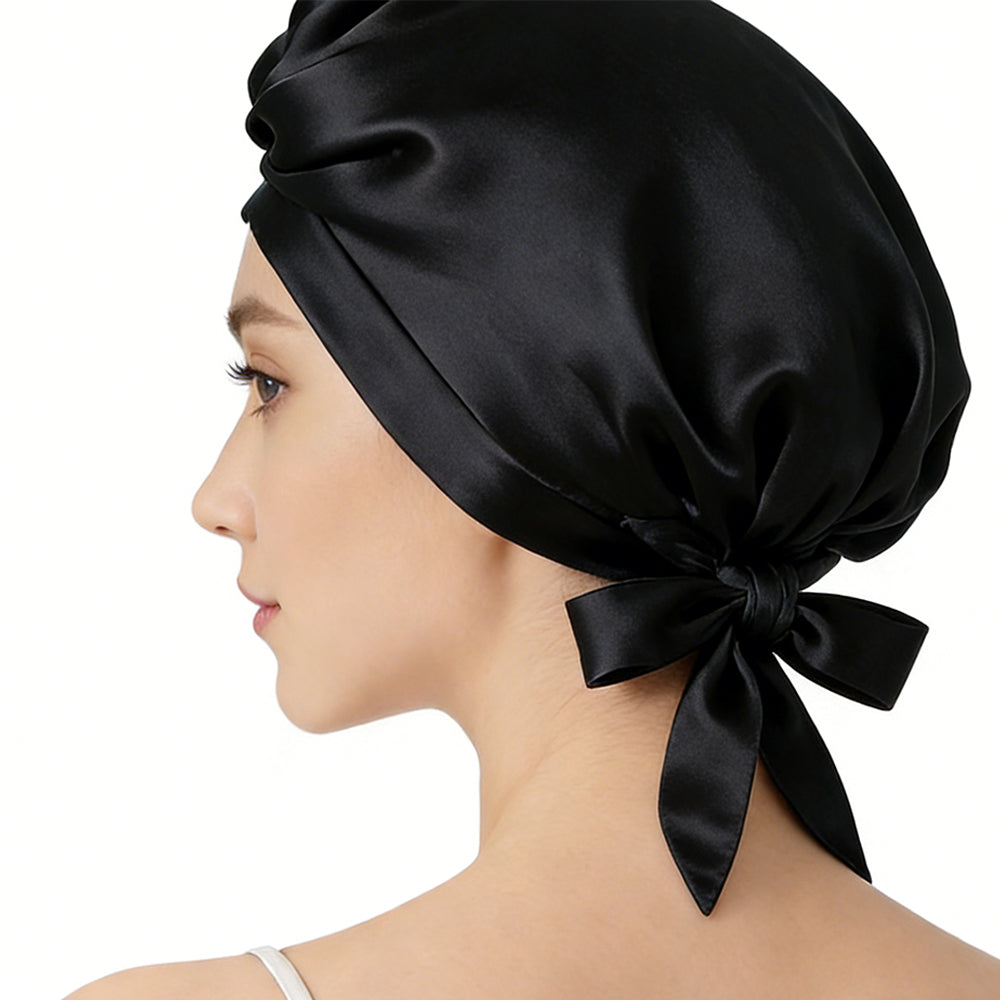 100% Mulberry Silk Sleep Hair Bonnet Cap