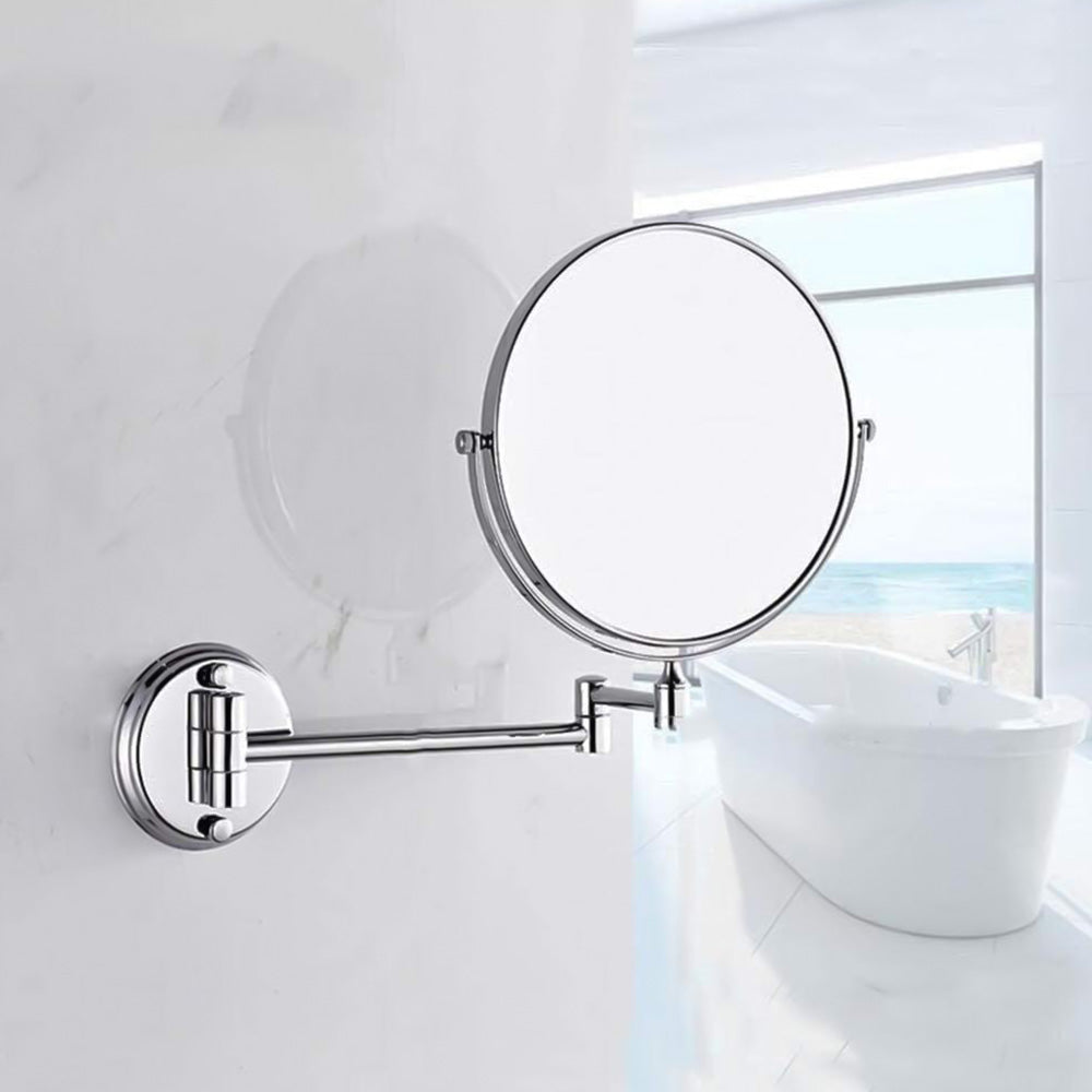 Extendable Wall-Mounted Makeup Mirror 3X Magnifier Double-Sided Bathroom Mirror