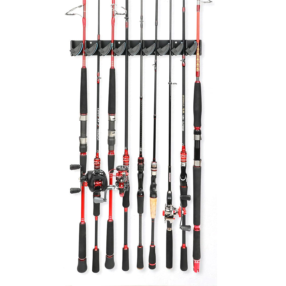 Fishing Pole Holder Holds Up to 9 Rods or Combos for Rods of Diameter 3 to 19mm