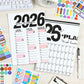 2026 Wall Calendar Annual Yearly Wall Planner Home Office School