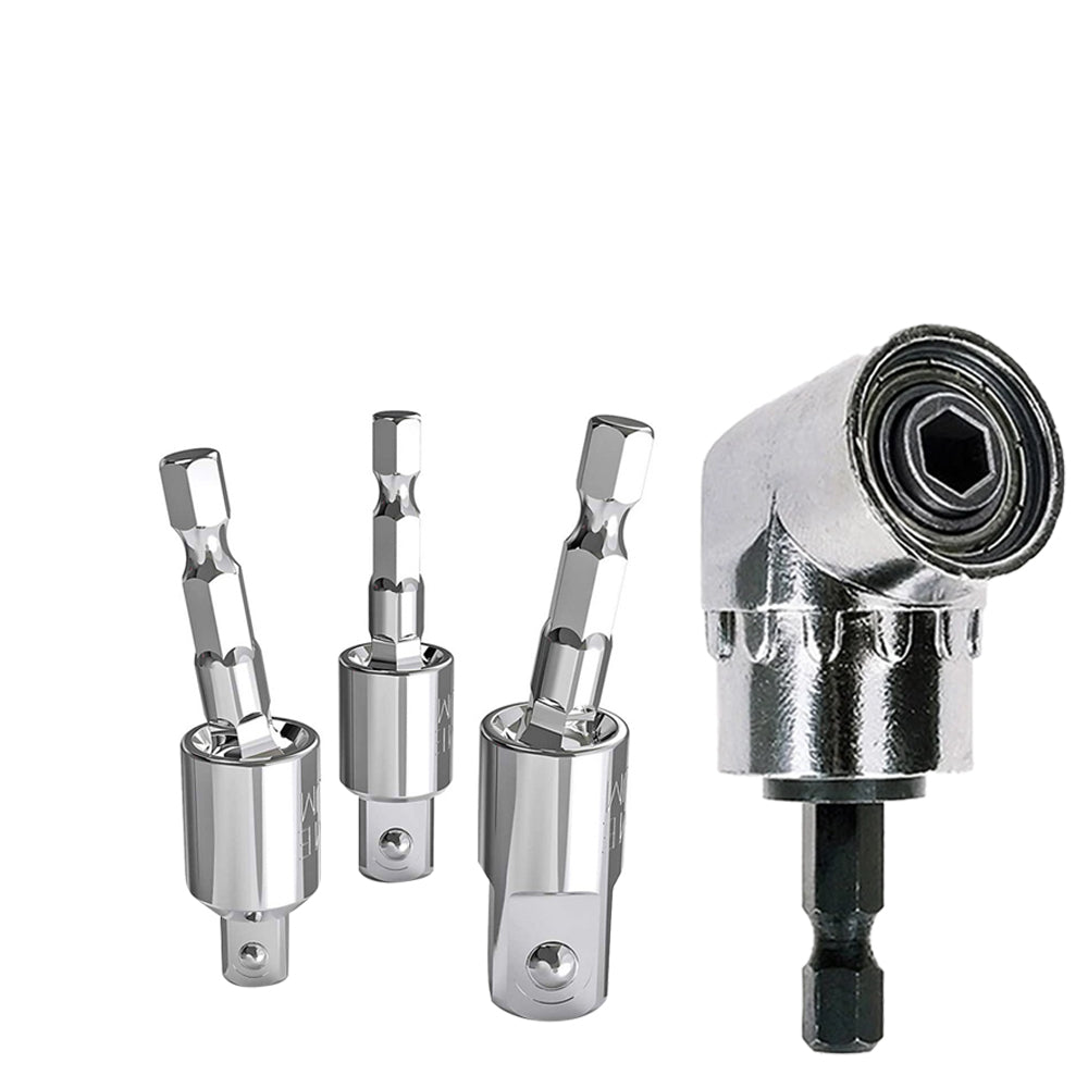 1/4 3/8 1/2 In Hex Socket Adapters with Angle Drill Adaptor
