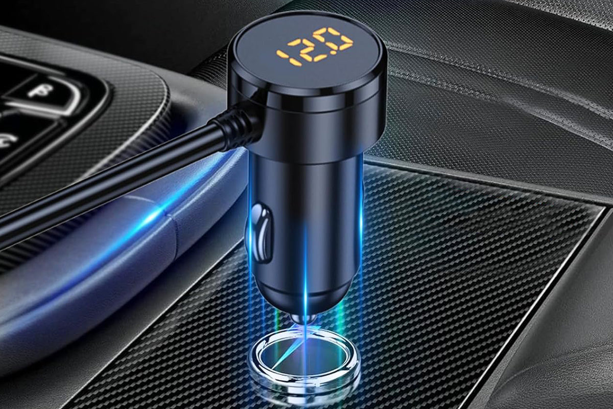 7 in 1 Cigarette Lighter Splitter QC3.0 PD 30W Charging 3 Socket Car Charger Adapter