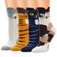 4 Pairs of Cotton Cat Patterns Socks