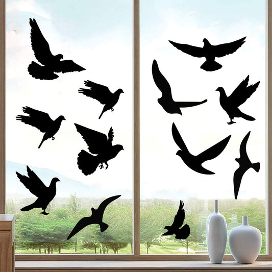 3Pcs Removable Crow Wall Decals Black Birds Wall Stickers