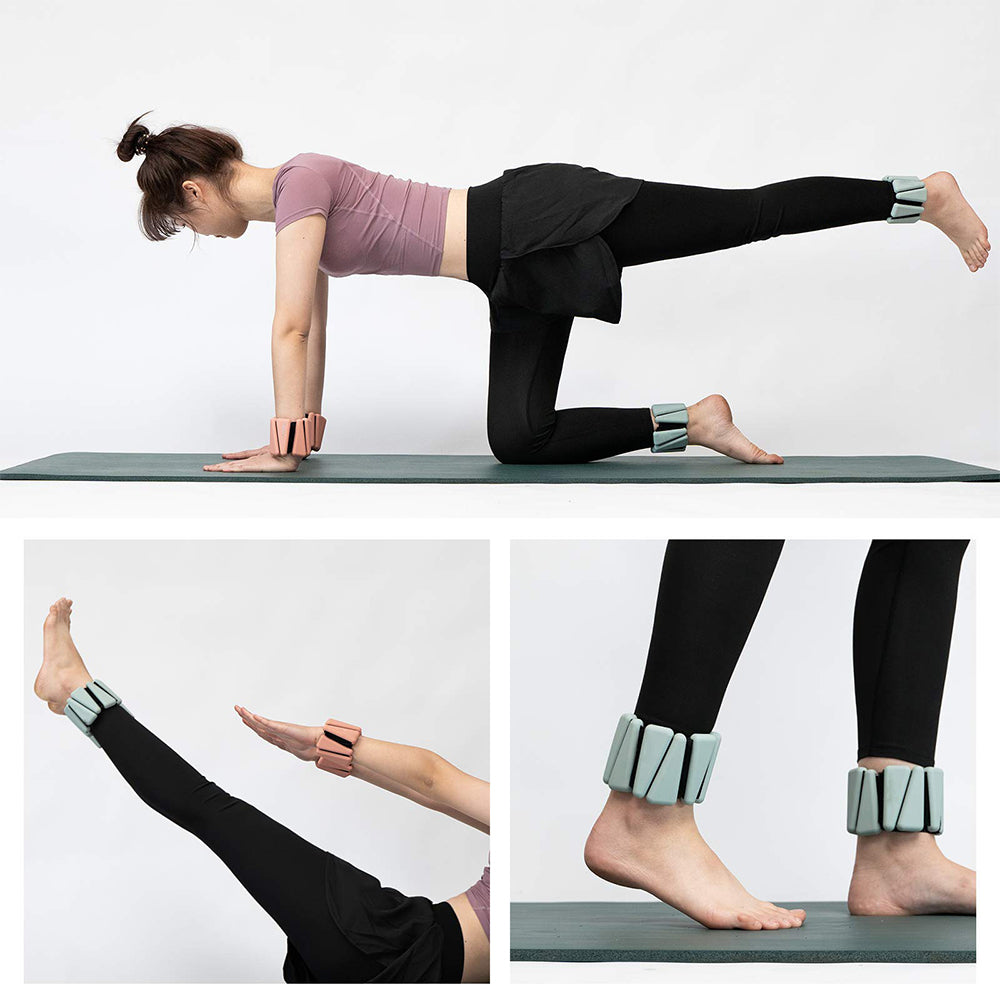 2Pcs Adjustable Wearable Ankle Weight Set