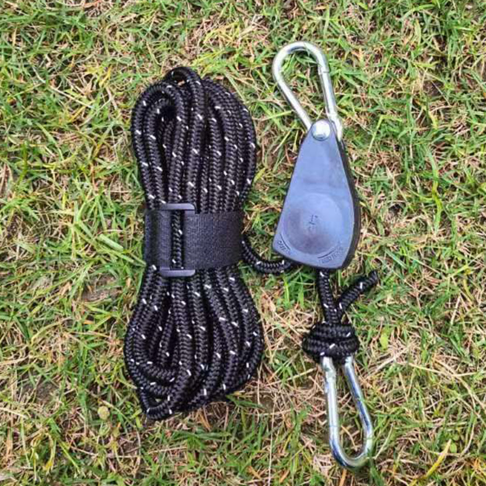 Portable Adjustable Fix Tent Pulley Camping Rope Quick Setup Outdoor Guy Lines For Canopy Kayak
